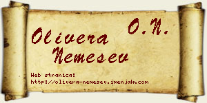 Olivera Nemešev vizit kartica